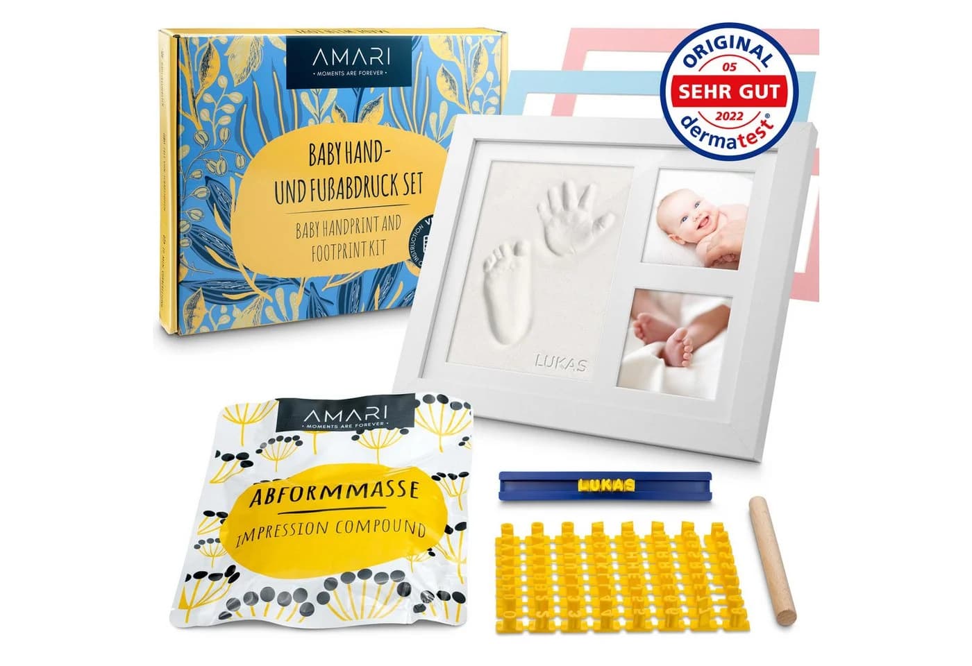 Amari Babyspiegel Amari® Gipsabdruck Set Baby Hand- und Fuß - Bild 2