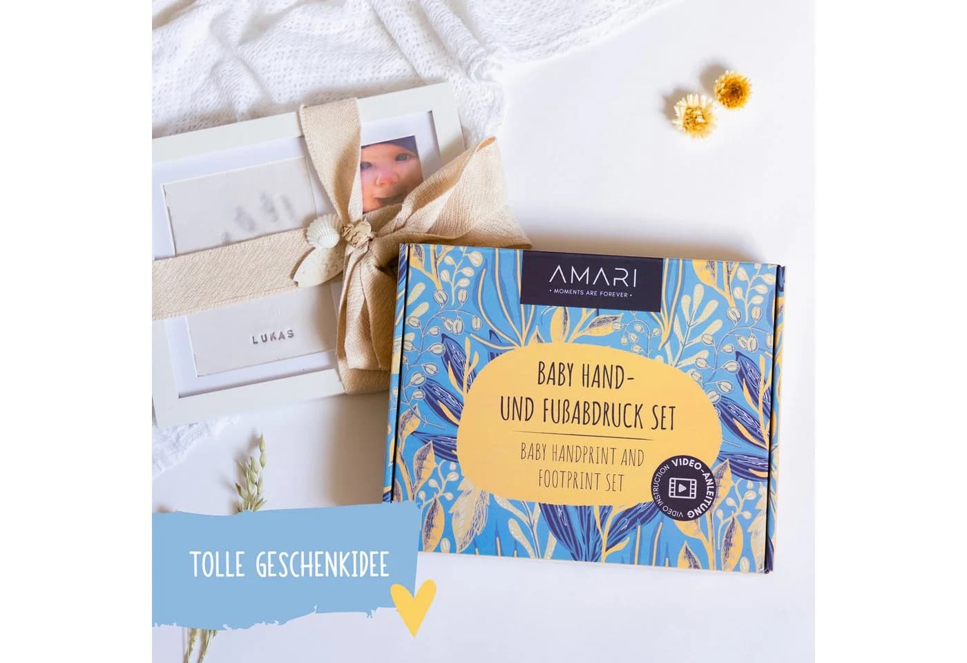 Amari Babyspiegel Amari® Gipsabdruck Set Baby Hand- und Fuß - Bild 5
