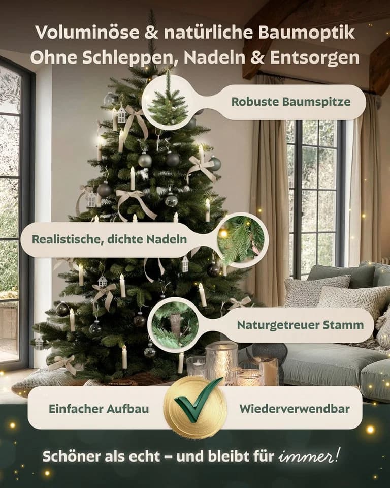 HAVN Künstlicher Weihnachtsbaum Nordlys PVC-Äste PE-Spritzguss-Spitzen