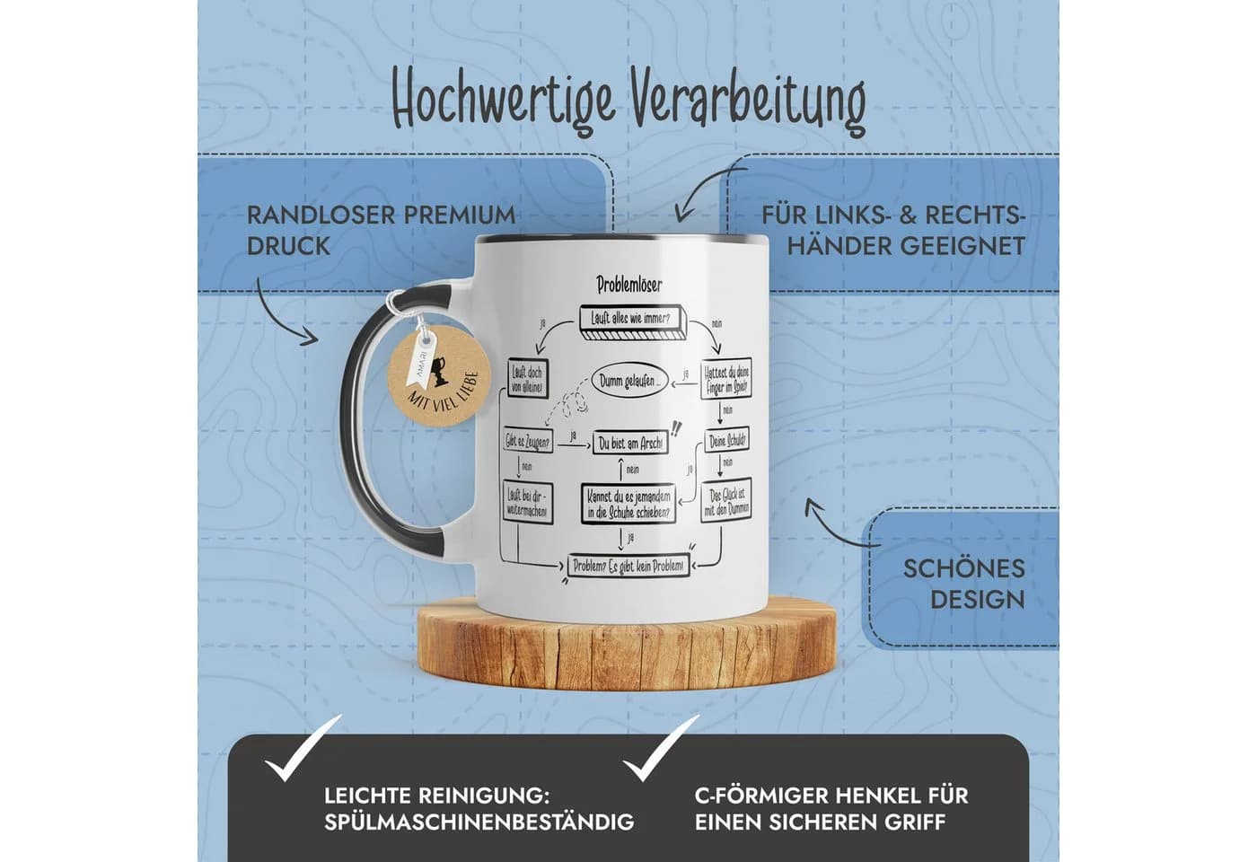 AMARI® Problemlöser Tasse Nr. 20 – Lustiger Kaffeebecher - Bild 3