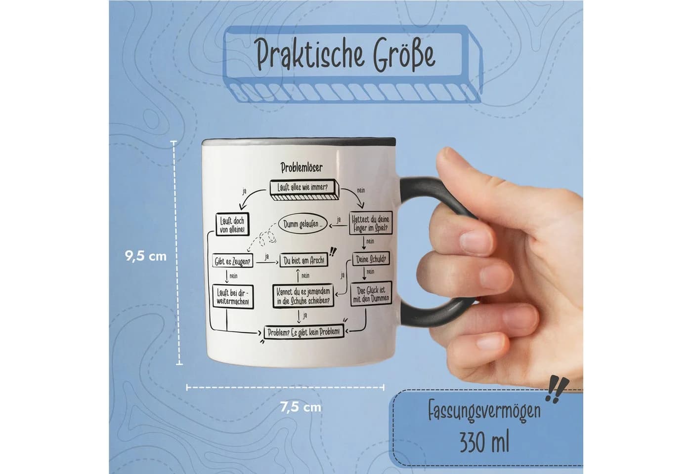 AMARI® Problemlöser Tasse Nr. 20 – Lustiger Kaffeebecher - Bild 5