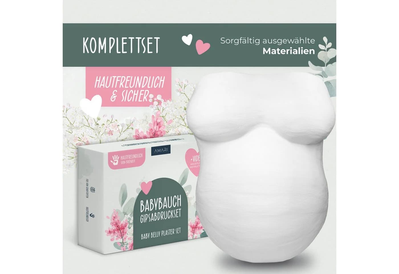 Amari Kreativset Gipsabdruck Babybauch Set DIY