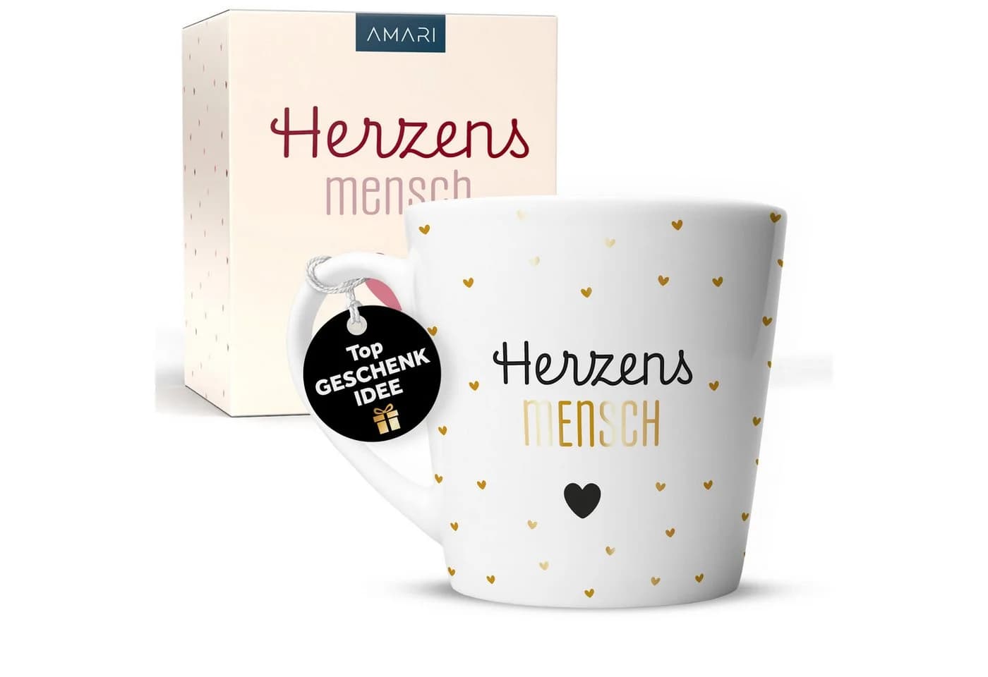 Amari Tasse Herzensmensch mit Goldveredelung 330 ml - Bild 2