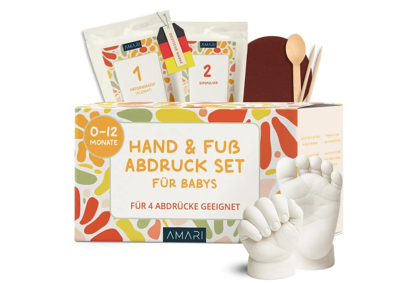Amari Handabdruck-Set AMARI ® Baby Gipsabdruck Set Eimer - Bild 2