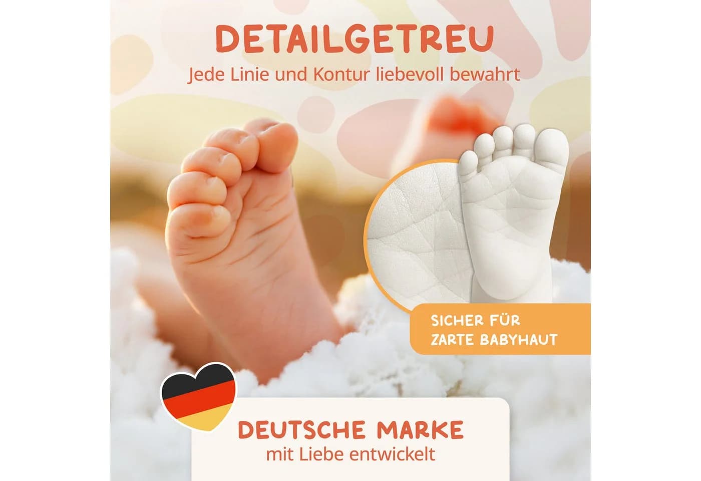 Amari Handabdruck-Set AMARI ® Baby Gipsabdruck Set Eimer - Bild 3