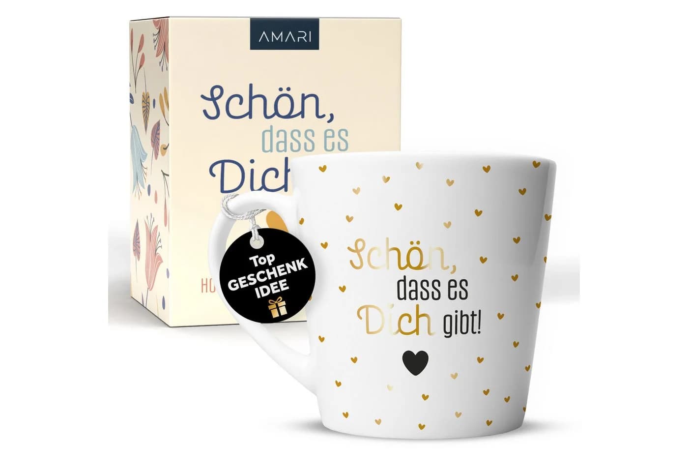 Amari Tasse Goldveredelung 330 ml Geschenkidee Kaffee Tee - Bild 2