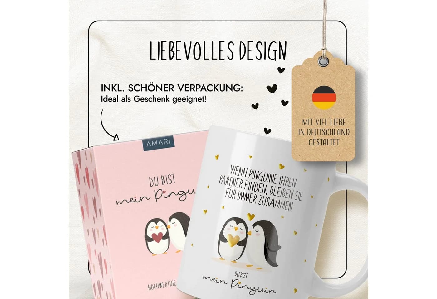 Amari Tasse Pinguin Motiv „Du bist mein Pinguin“ Nr. 24 - Bild 4