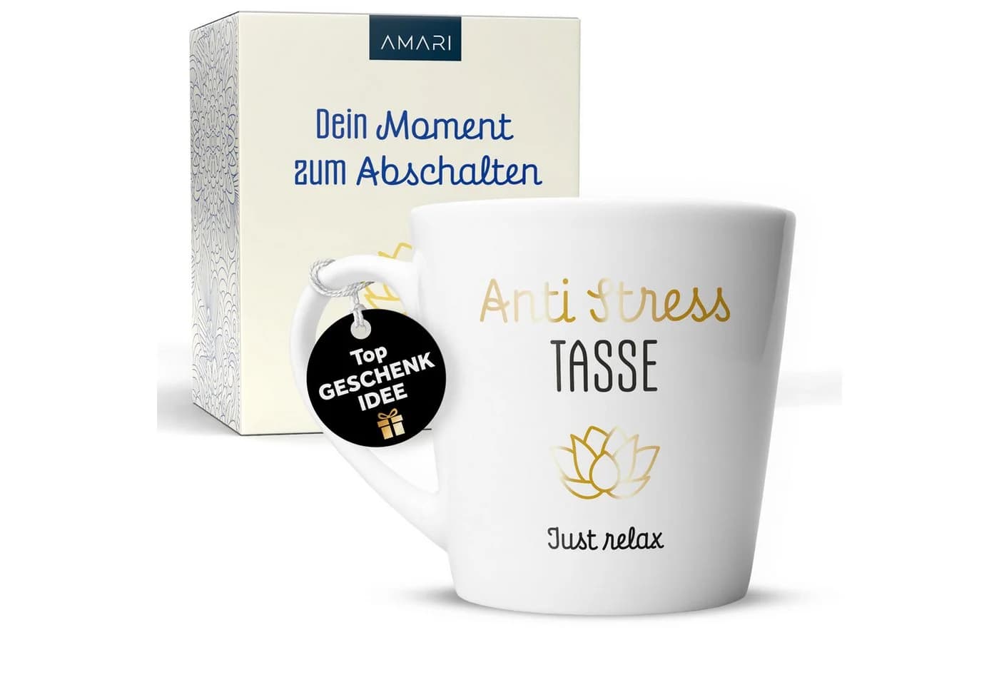 Amari Anti-Stress Tasse Goldveredelung 330 ml Keramik - Bild 2