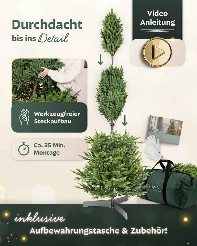 HAVN Künstlicher Weihnachtsbaum Livgrön 100% Spritzguss - Bild 3