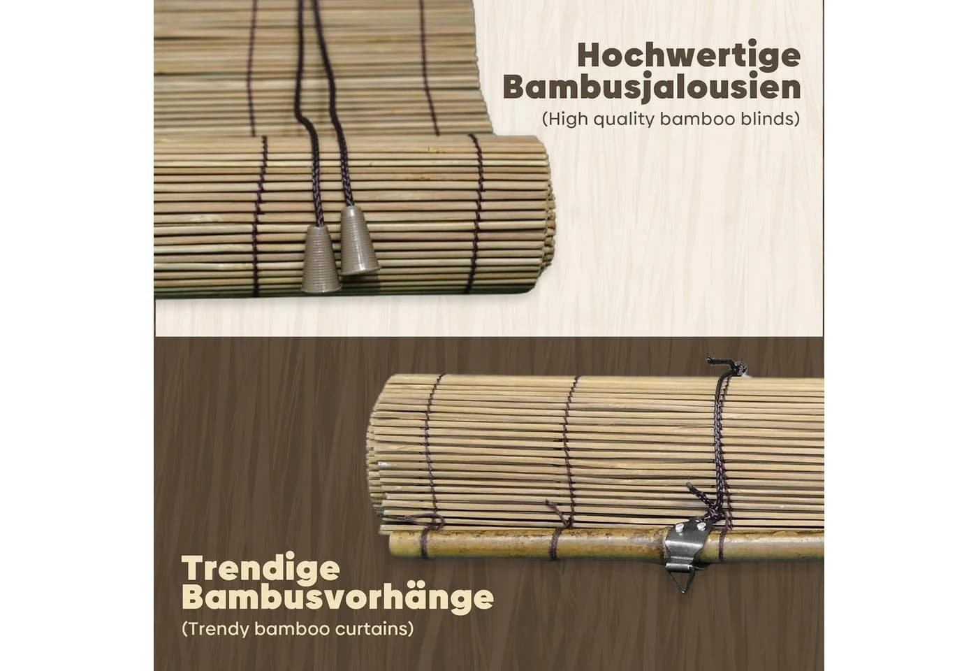 Defactoshop Bambus Raffrollo Sichtschutz - Bild 4
