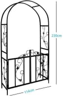 Defactoshop Rosenbogen Gartenbogen Schwarz Rankhilfe Bild 1