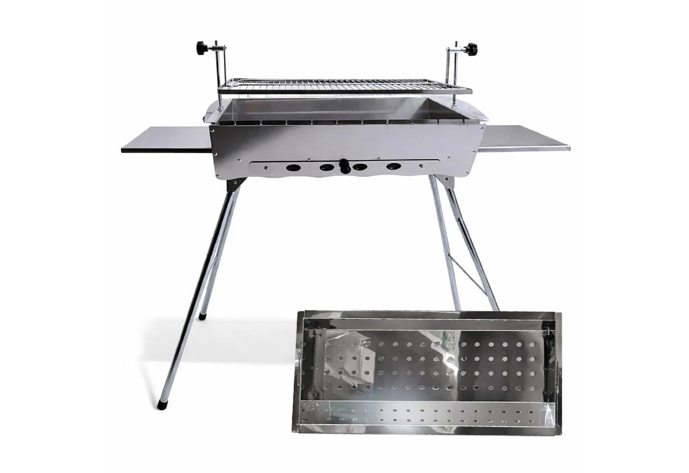Grillpeter Mangal Astana Edelstahl Grillrost klappbar Schaschlik