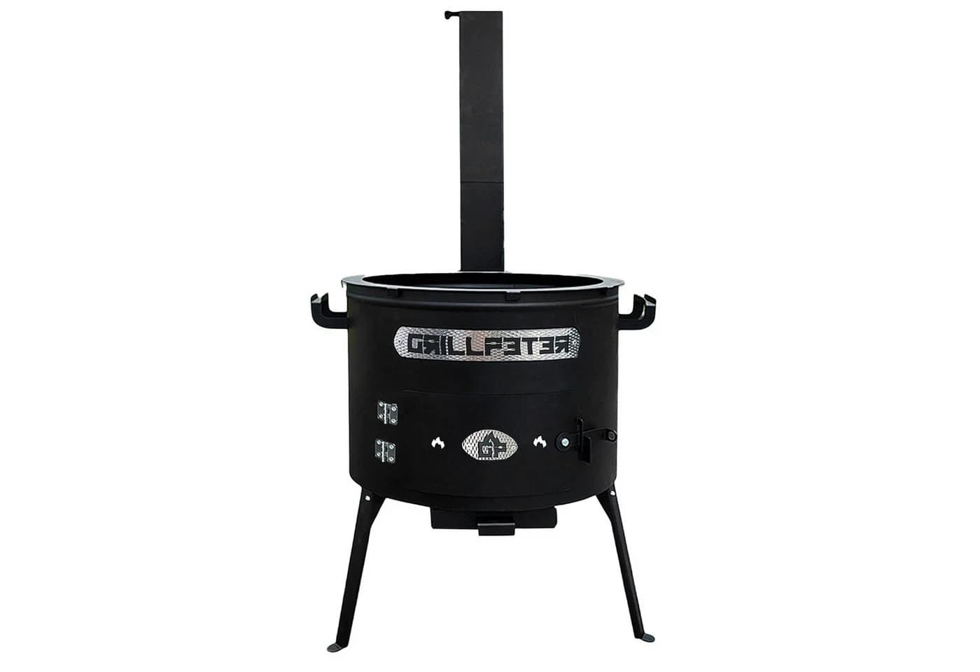 Grillpeter Holzkohlegrill Utschak Asamat mit Gusseisen Kazan 12L Schwarz - Bild 3