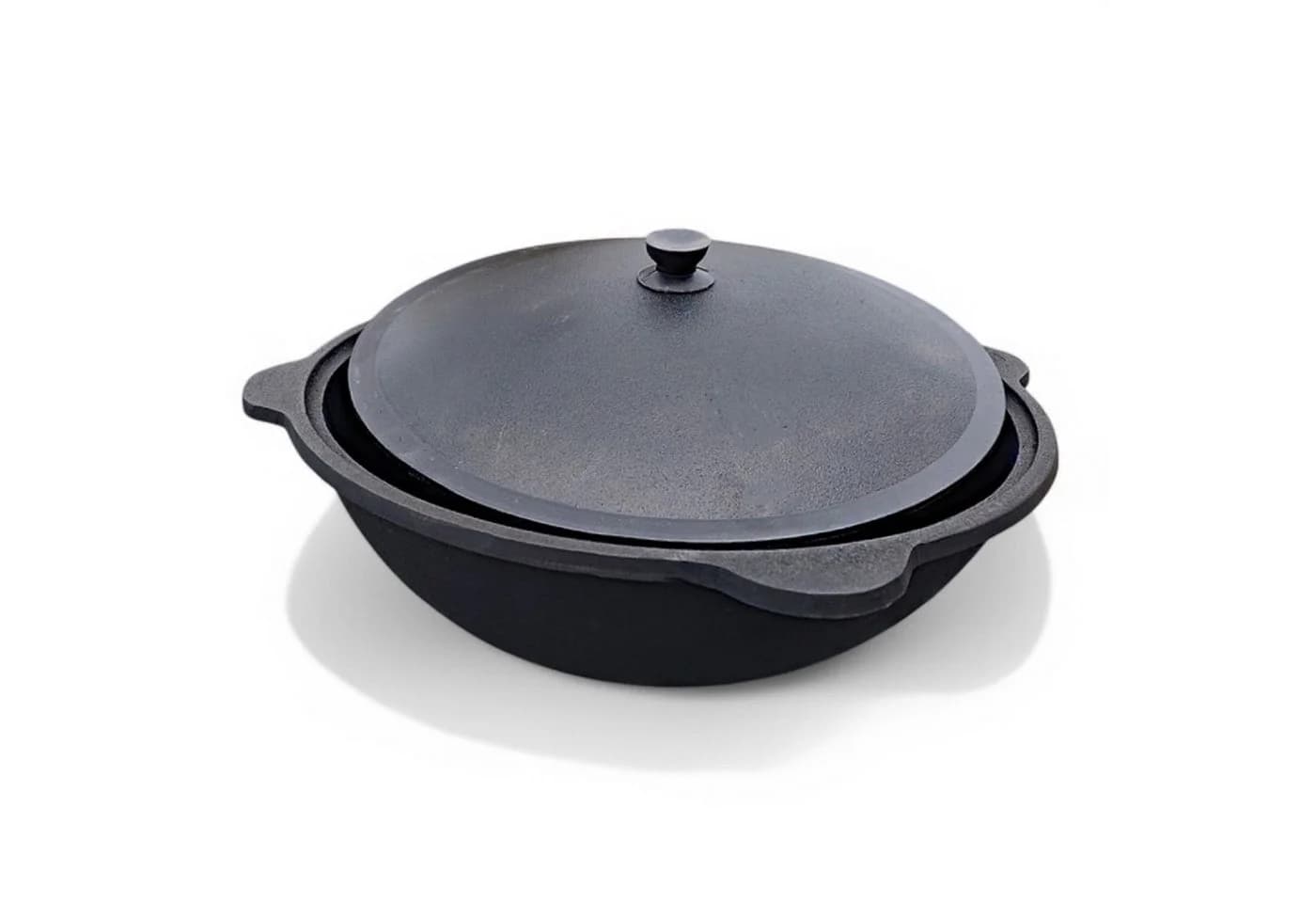 Grillpeter Holzkohlegrill Utschak Asamat mit Gusseisen Kazan 12L Schwarz - Bild 4