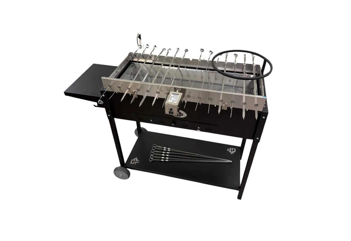 Grillpeter Mangal Batyr 80 Holzkohlegrill mit Drehspieß & Edelstahlmotor - Bild 3