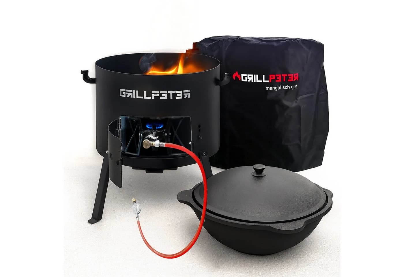 Grillpeter Utschak Nurlan Holzkohlegrill mit 16L Kazan und Gaskocher - Bild 2