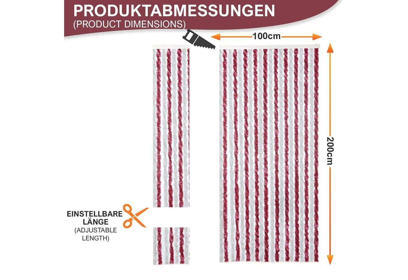 Defactoshop Insektenschutz-Vorhang Grau Schwarz PVC - Bild 5