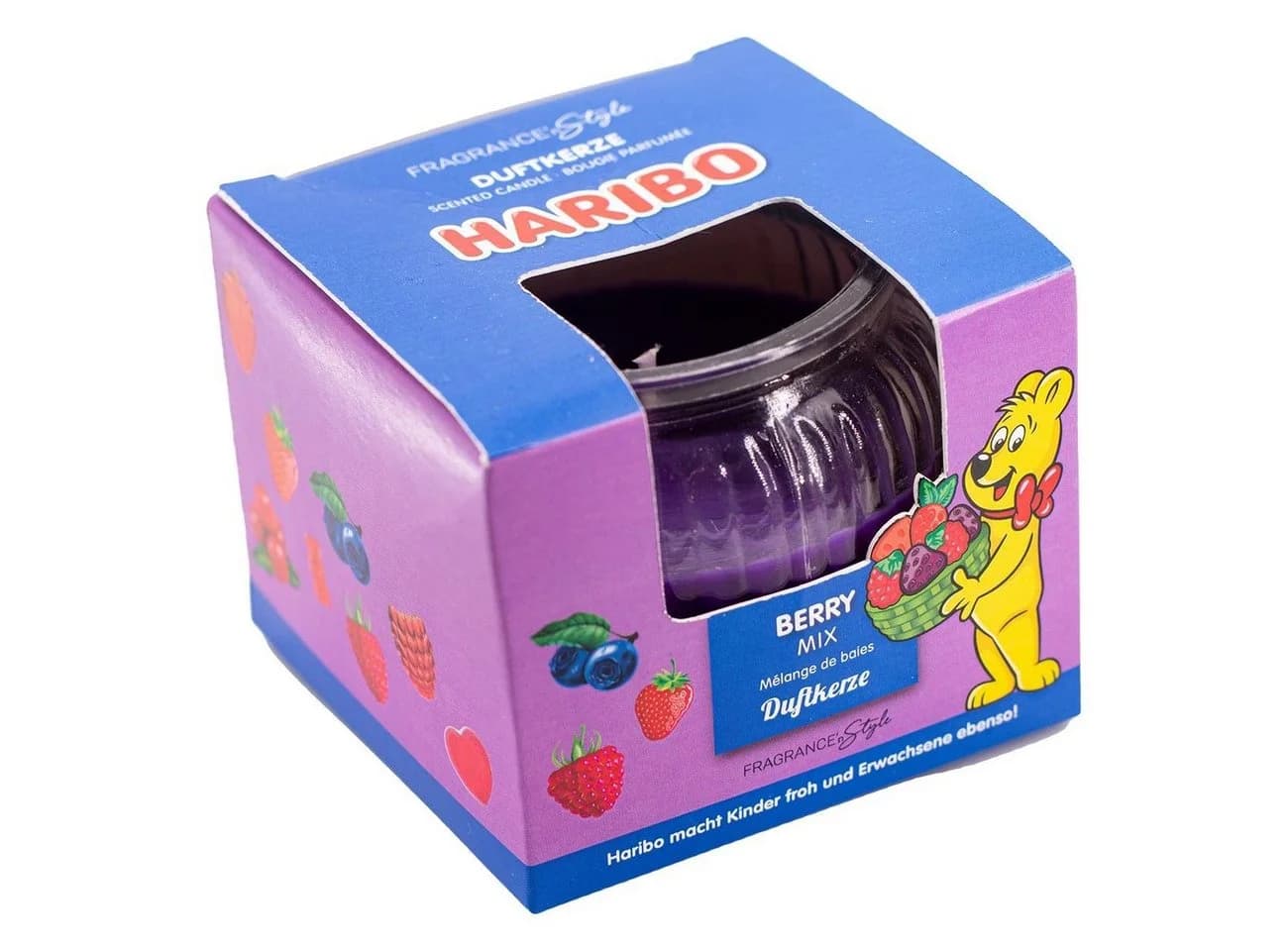 HARIBO Duftkerze 85g im Glas mit Geschenkkarton - Verschiedene Düfte