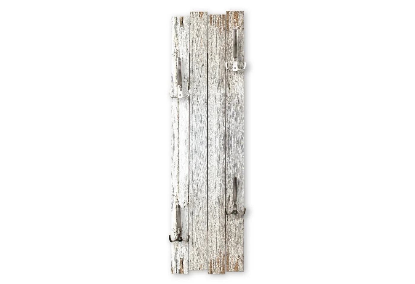 Kreative Feder Wandgarderobe Altes Holz Weiß Shabby-Chic - Bild 2