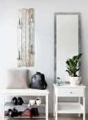 Kreative Feder Wandgarderobe Altes Holz Weiß Shabby-Chic Bild 3