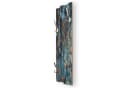 Kreative Feder Wandgarderobe Shabby-Chic Blau mit 4 Haken Bild 1