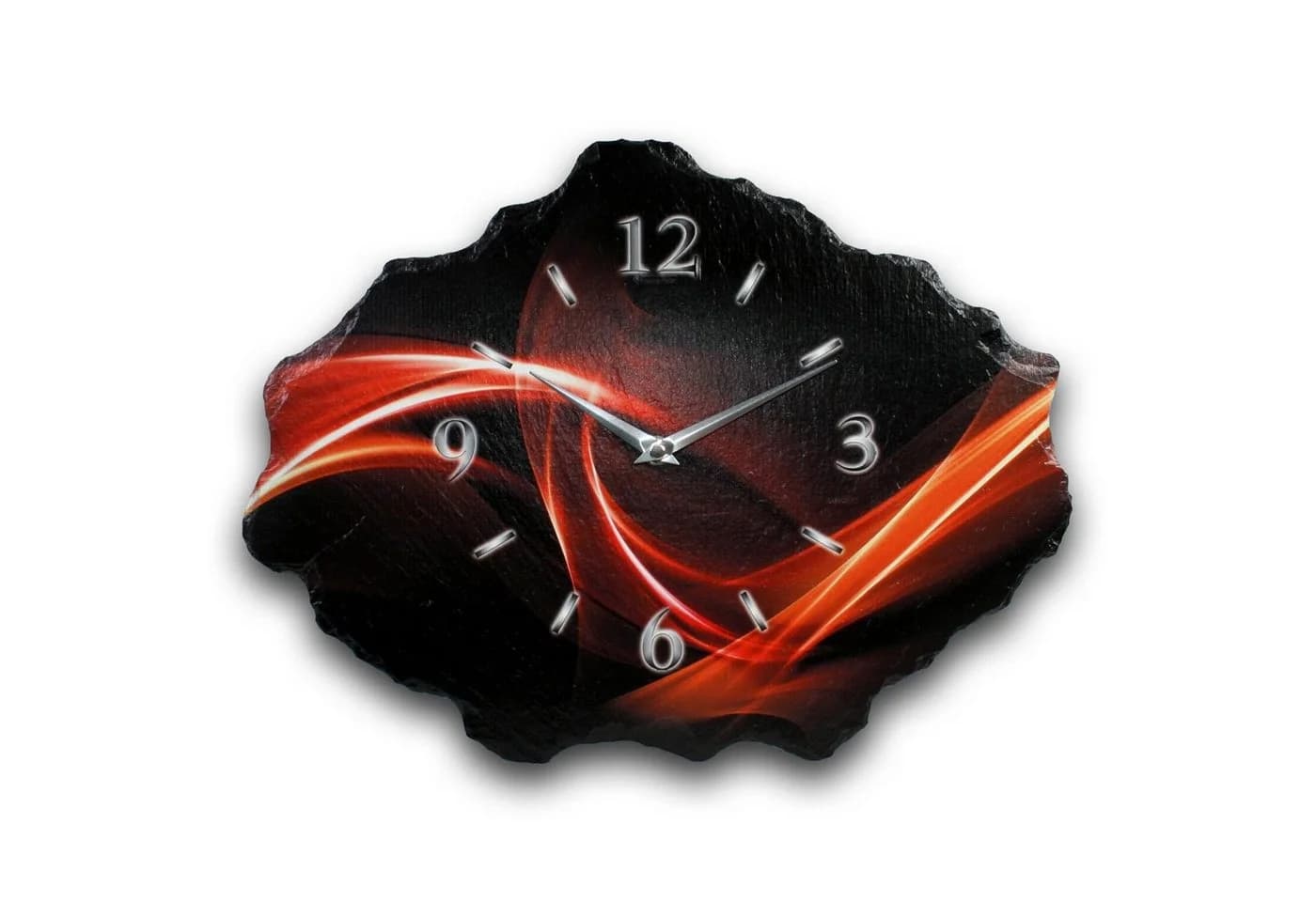 Kreative Feder Wanduhr aus Beton Abstrakt Rot - Bild 2