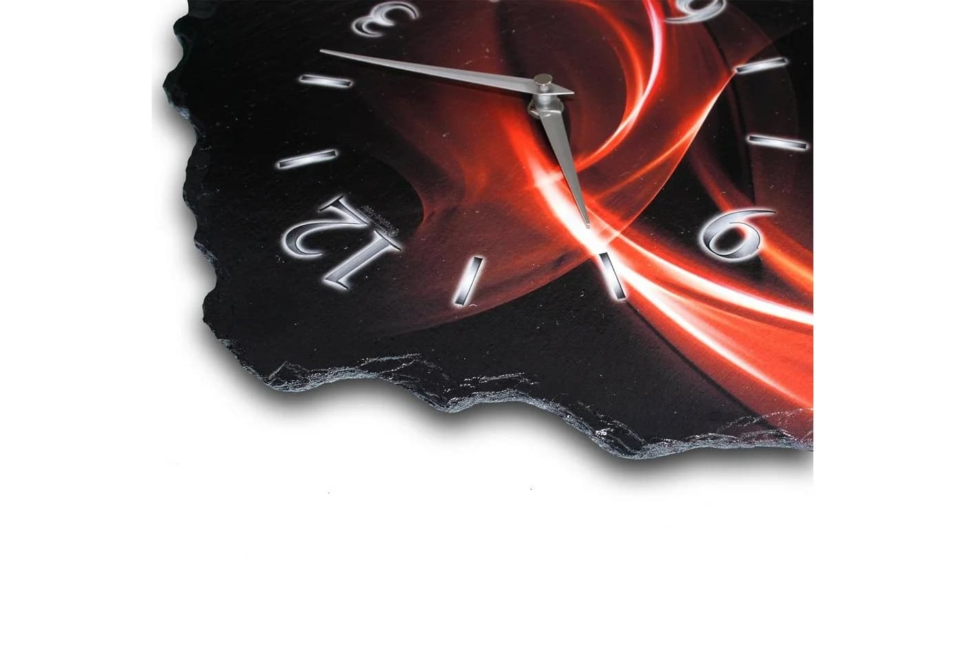 Kreative Feder Wanduhr aus Beton Abstrakt Rot - Bild 3