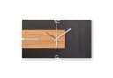 Kreative Feder Designer-Wanduhr Modern Style Holz Schwarz/Silber Bild 2