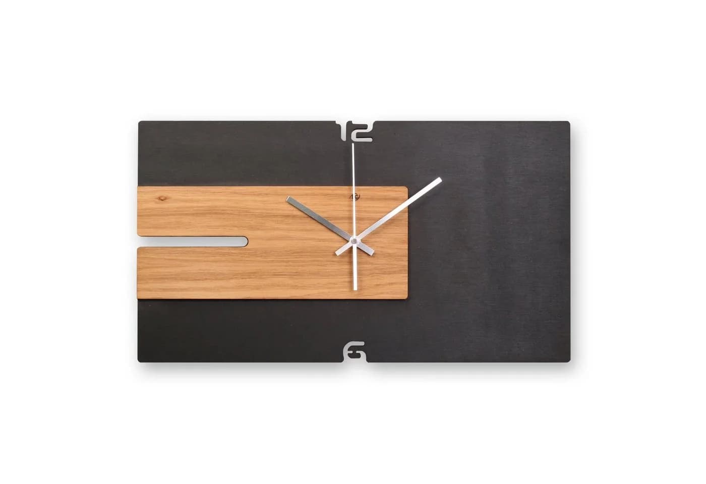 Kreative Feder Designer-Wanduhr Modern Style Holz Schwarz/Silber - Bild 2