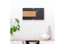 Kreative Feder Designer-Wanduhr Modern Style Holz Schwarz/Silber Bild 5