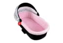 BabyLux Nestchen Set für Kinderwagen Babywanne + Matratze Rosa Blumen Bild 5