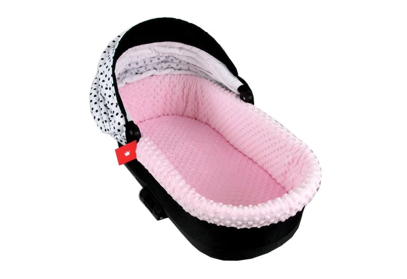BabyLux Nestchen Set für Kinderwagen Babywanne + Matratze Rosa Blumen - Bild 5