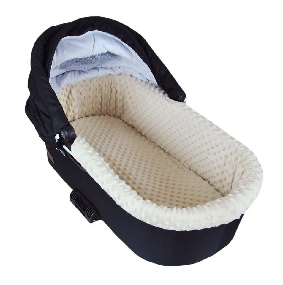 BabyLux Nestchen & Matratze Set für Kinderwagen Babywanne Ecru