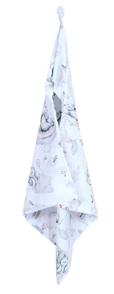 BabyLux Badetuch Musselin mit Kapuze 80x80cm Beige - Bild 5