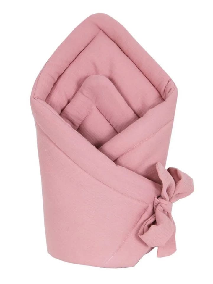 BabyLux Einschlagdecke Musselin Rosa Babyhörnchen - Bild 2