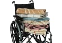 Seniori Rollstuhldecke Grau - Beindecke mit Taschen und Gürtel Bild 5