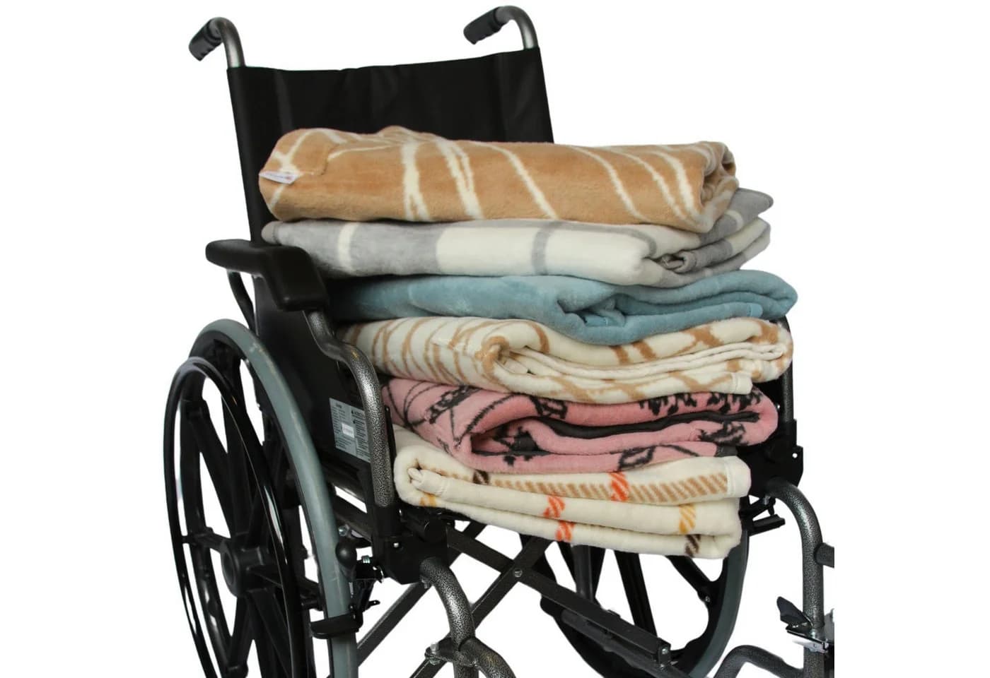 Seniori Rollstuhldecke Grau - Beindecke mit Taschen und Gürtel - Bild 5
