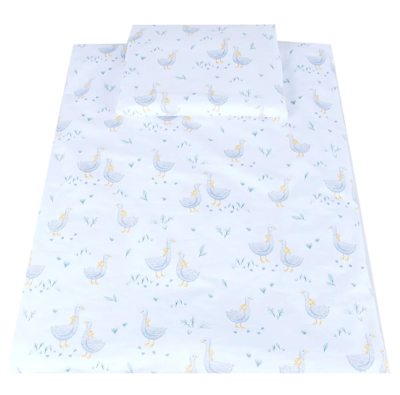 BabyLux Babybettbezug 2tlg. Set 60x78 cm Baumwolle Weiß