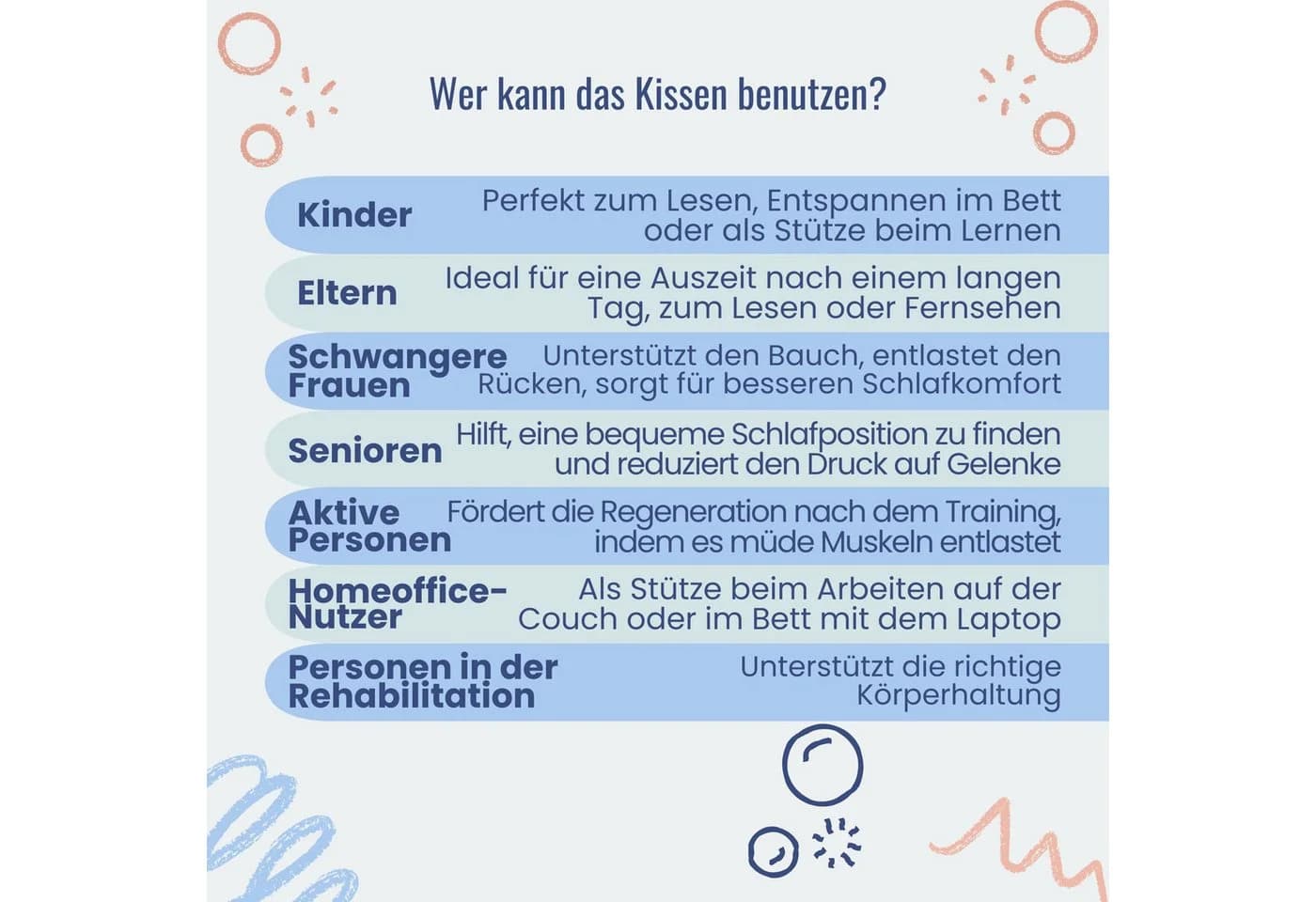 EMI & SAM Stillkissen Seitenschläfer Kissen Nackenkissen 40x145cm Ganzkörperkissen - Bild 4