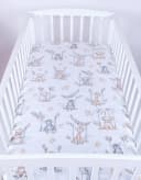 BabyLux Spannbettlaken 60x120 cm Baumwolle Kinder Baby Tiere auf der Schaukel Bild 1