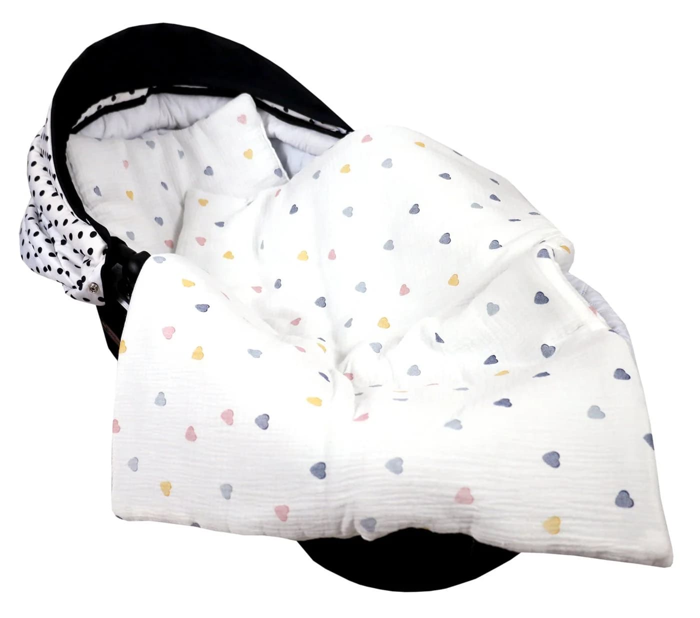 BabyLux Babydecke Musselin Kinderwagendecke Bunt - Bild 2