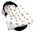 BabyLux Babydecke Musselin Kinderwagendecke Kuscheldecke Weiss Bild 1