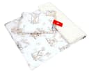 BabyLux Babydecke Minky 2Set Kuscheldecke Ecru + Tiere auf der Schaukel Bild 1