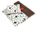 BabyLux Babydecke Minky 2Set Braun + Wald 75x60cm Bild 1
