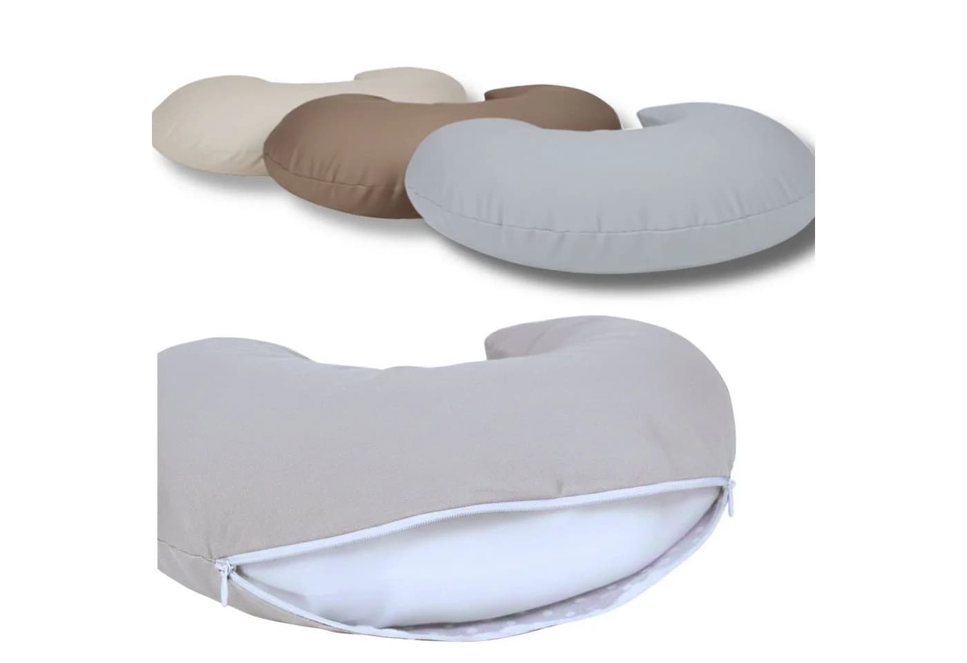 EMI & SAM Stillkissen 60x50 cm Beige Baumwolle - Bild 4