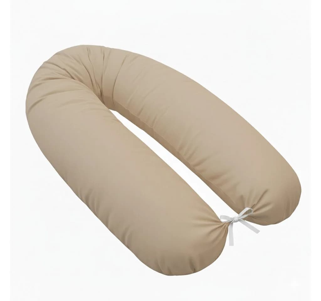 EMI & SAM Stillkissen 170cm Baumwolle Seitenschläferkissen Beige - Bild 3