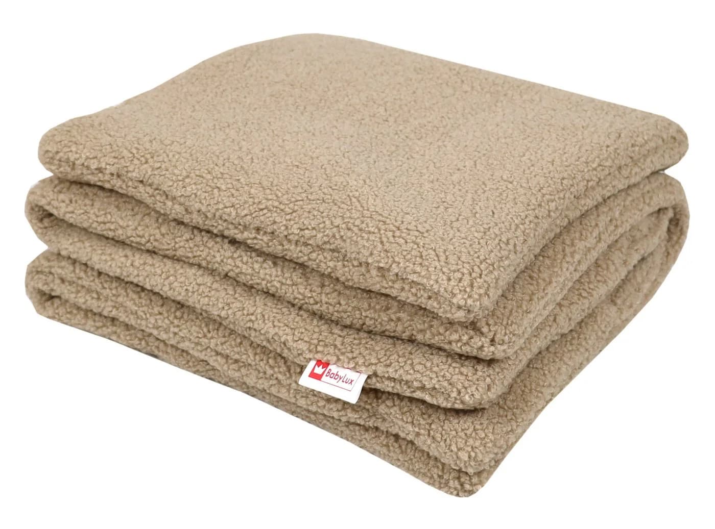 Babydecke BOUCLÉ 60x75 cm Winter Babydecke für Kinderwagen & Bett Weich, Warm DB, BabyLux, Beige - Bild 3
