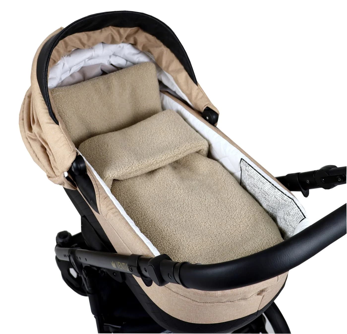 Babydecke BOUCLÉ 60x75 cm Winter Babydecke für Kinderwagen & Bett Weich, Warm DB, BabyLux, Beige - Bild 4