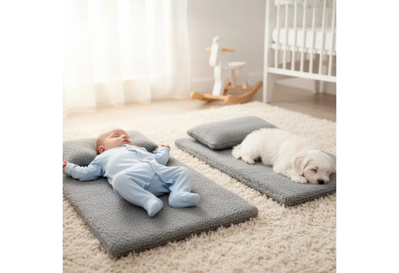 Babydecke BOUCLÉ 60x75 cm Winter Babydecke für Kinderwagen & Bett Weich, Warm DB, BabyLux, Grau