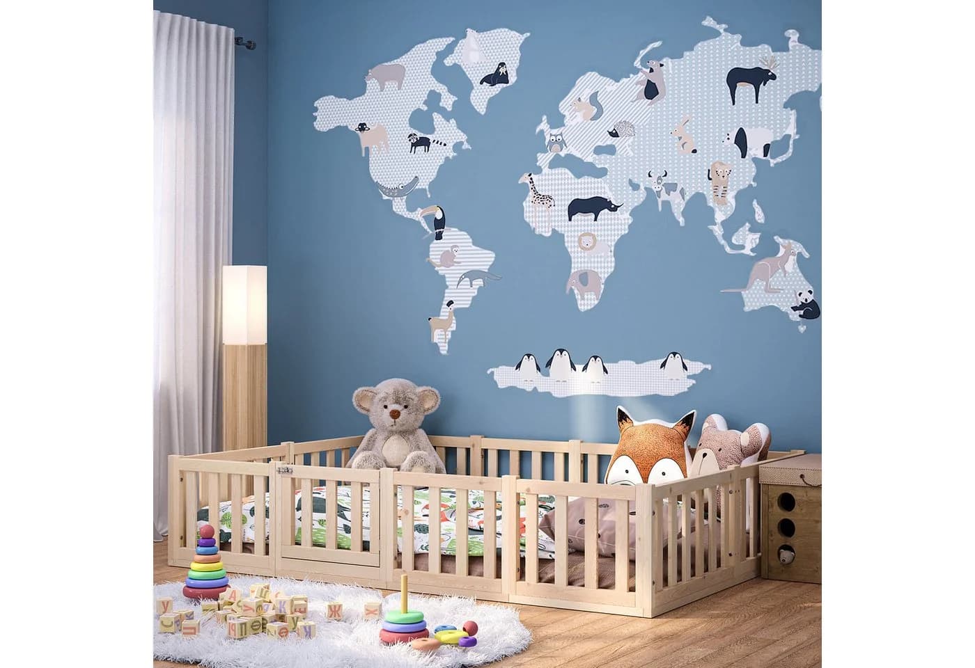 Bellabino Kinderbett Tapi Bodenbett Kiefer Massivholz - Bild 2